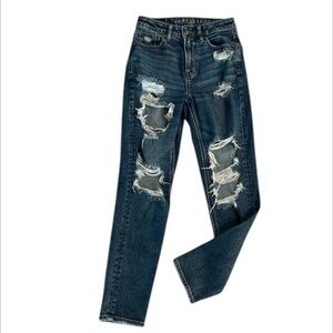 American Eagle MOM jeans size 00 distressed